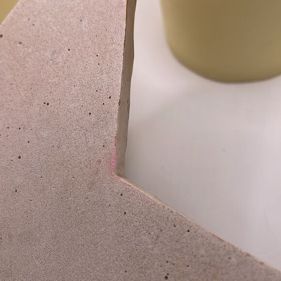 Star Shaped Distressed Wood-Like Candle Holder & Large Candle - Picture 16 of 16